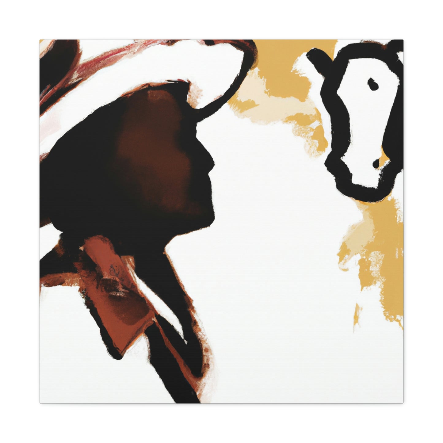 "Cowhide Covered Canvas" - Canvas