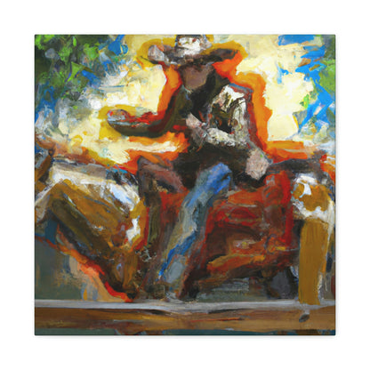 "Cowboy at Resting Point" - Canvas