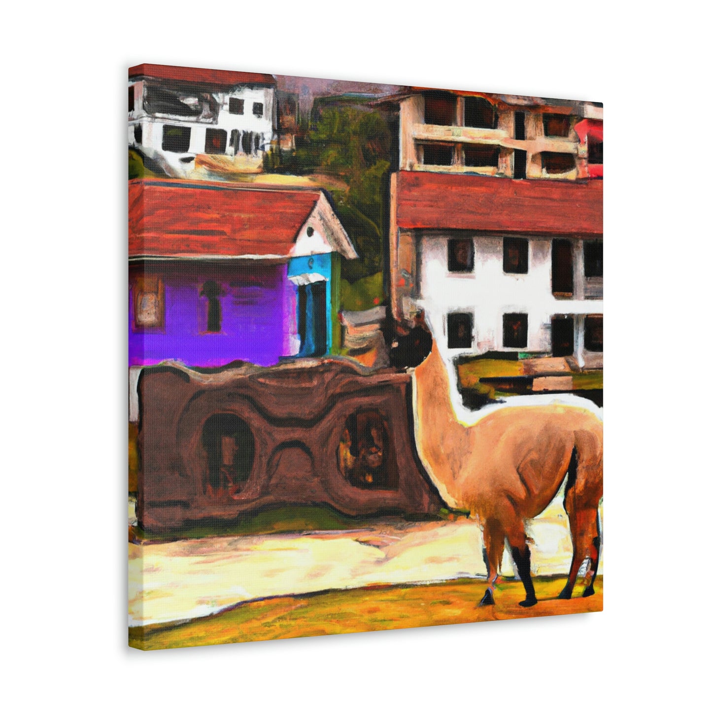 Llamas in Landscape - Canvas