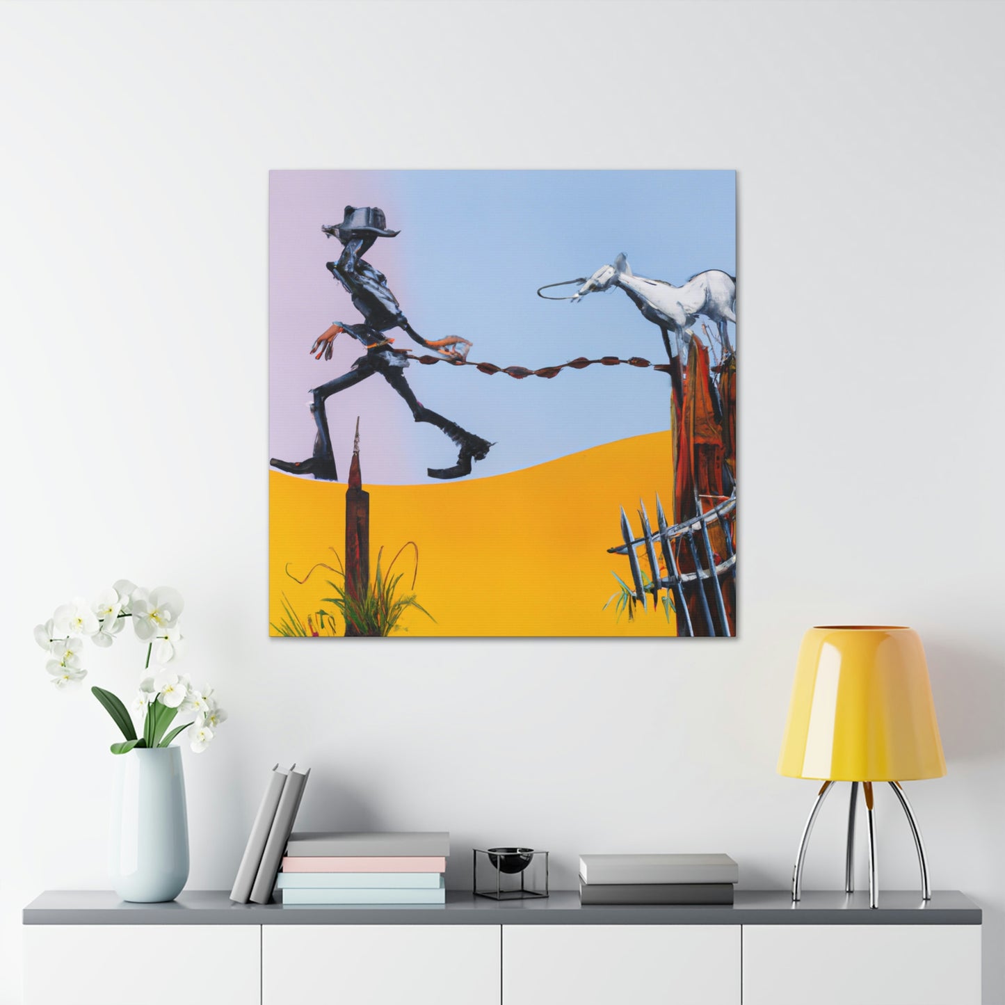 Barbed Dreams Fence - Canvas