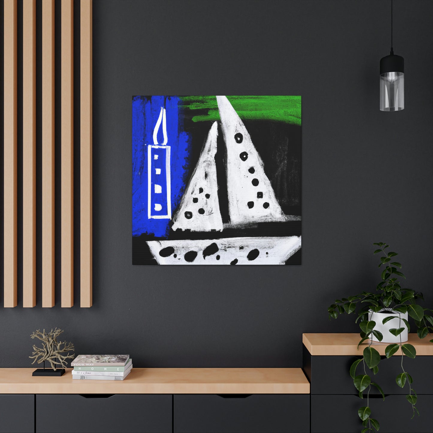 Yacht in Stillness. - Canvas