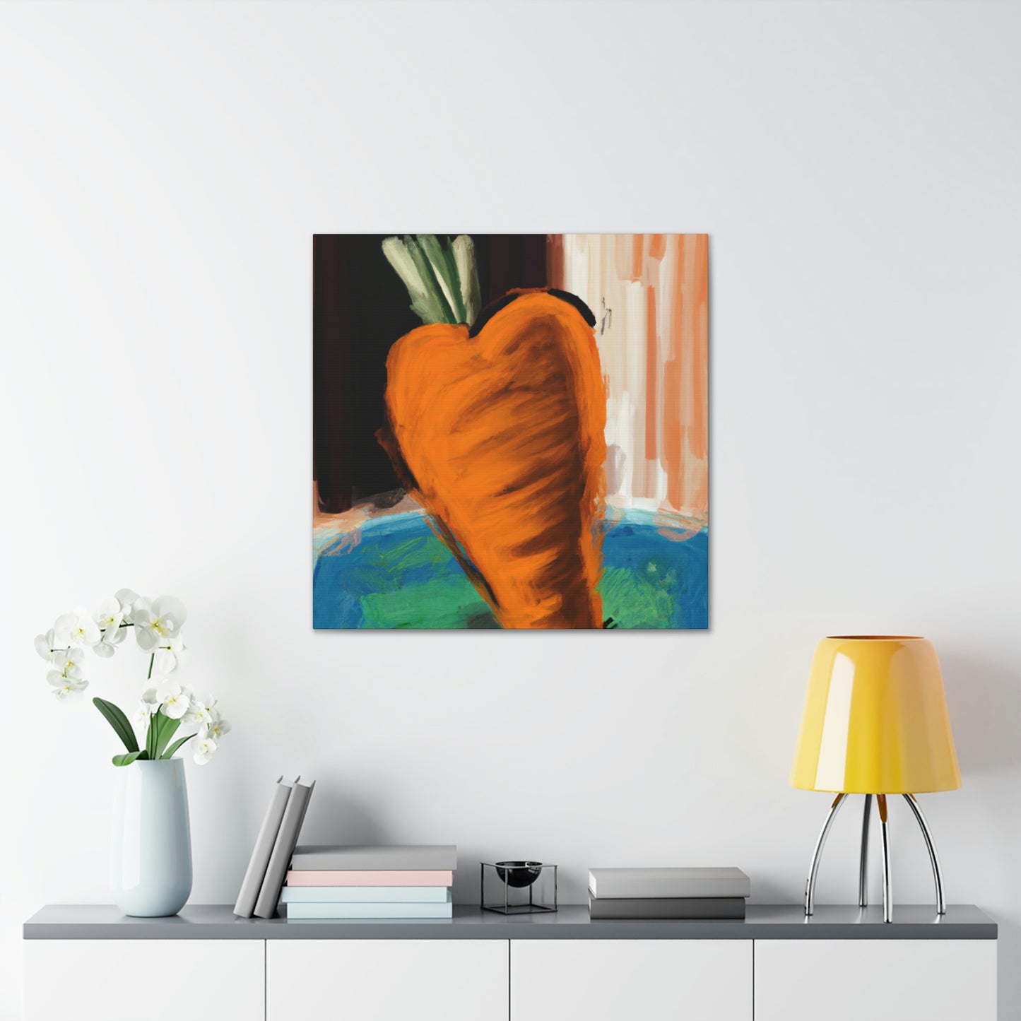 Carrot's Expressionist Glow - Canvas