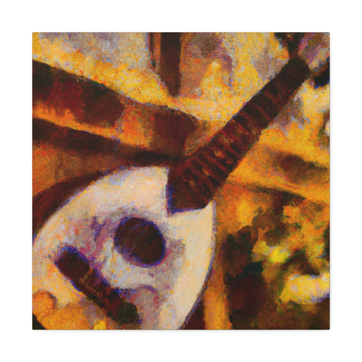 Mandolin in Moonlight. - Canvas