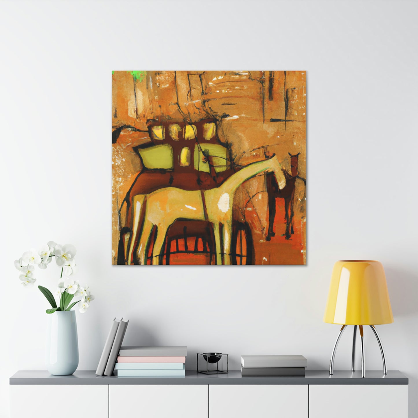 "Horse and Carriage Dawn" - Canvas