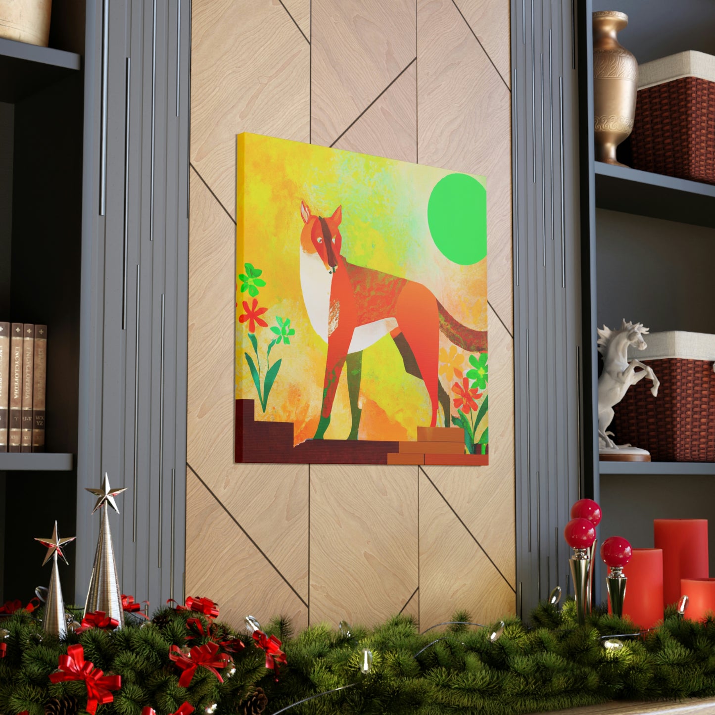 Dhole in Art Deco - Canvas