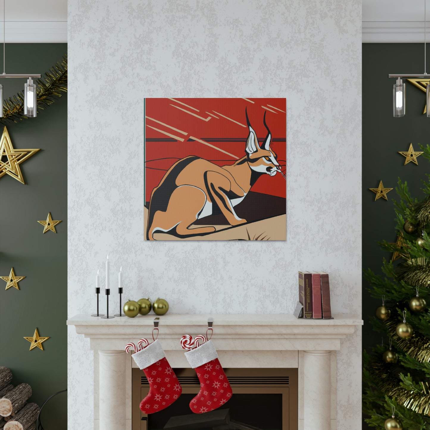 "Caracal's Deco Zenith" - Canvas