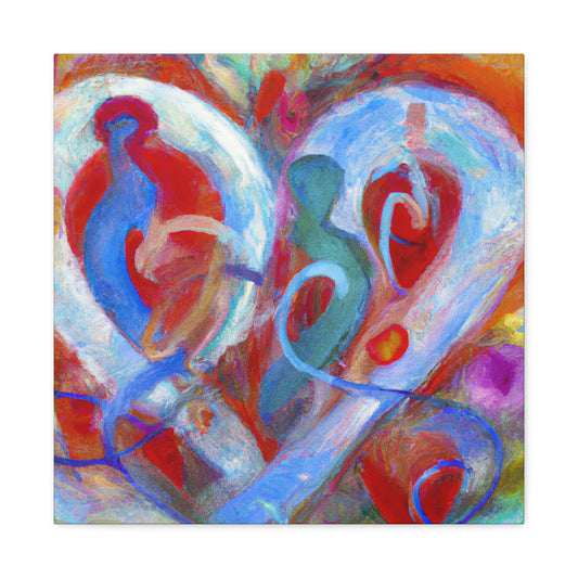 Twined Love Hearts - Canvas