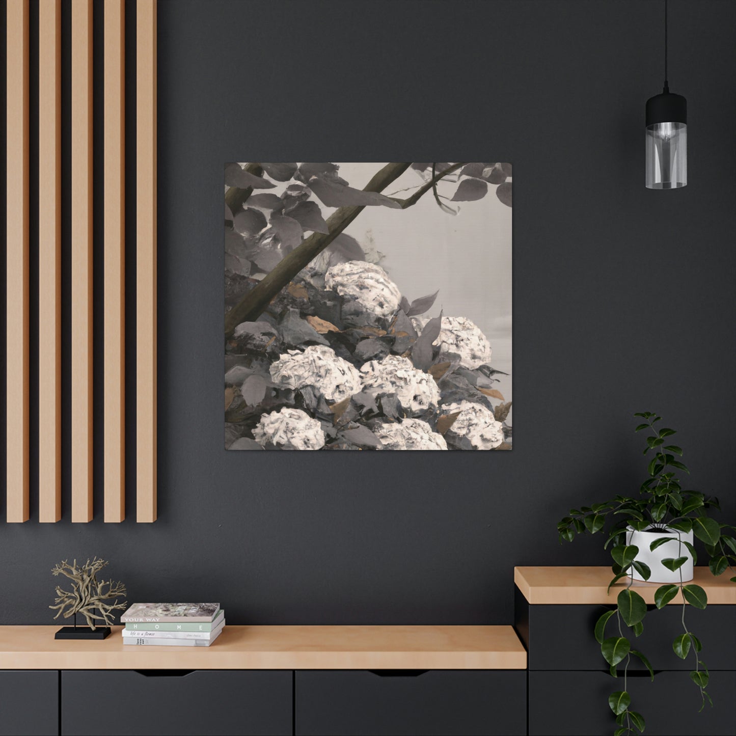 "Hydrangeas in Moonlight" - Canvas