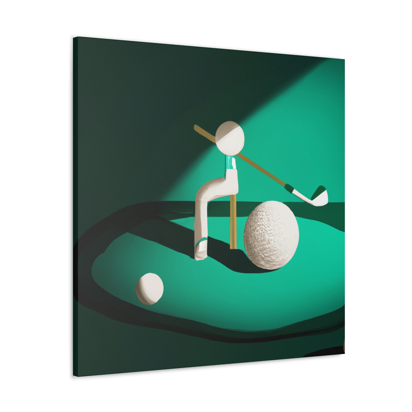 Golfing In Minimalism - Canvas