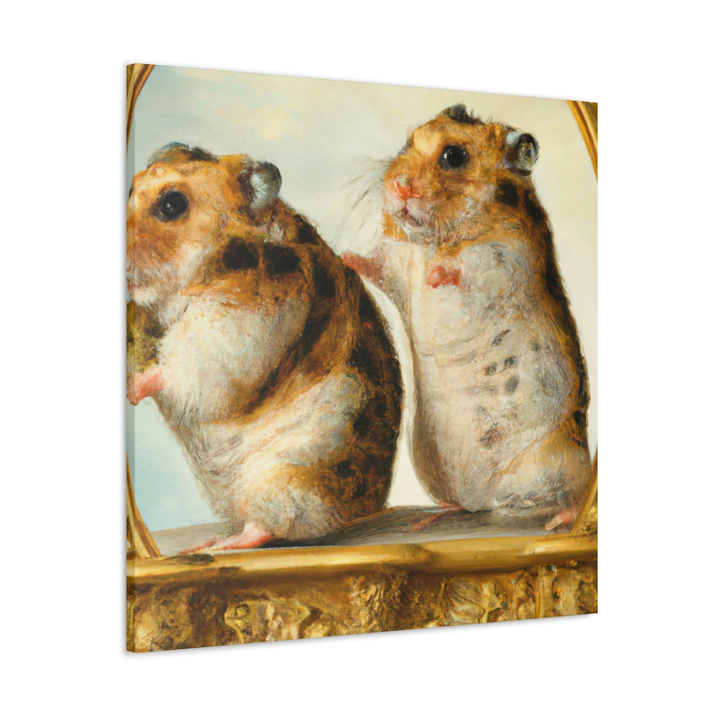 "Hamsters in Baroque". - Canvas