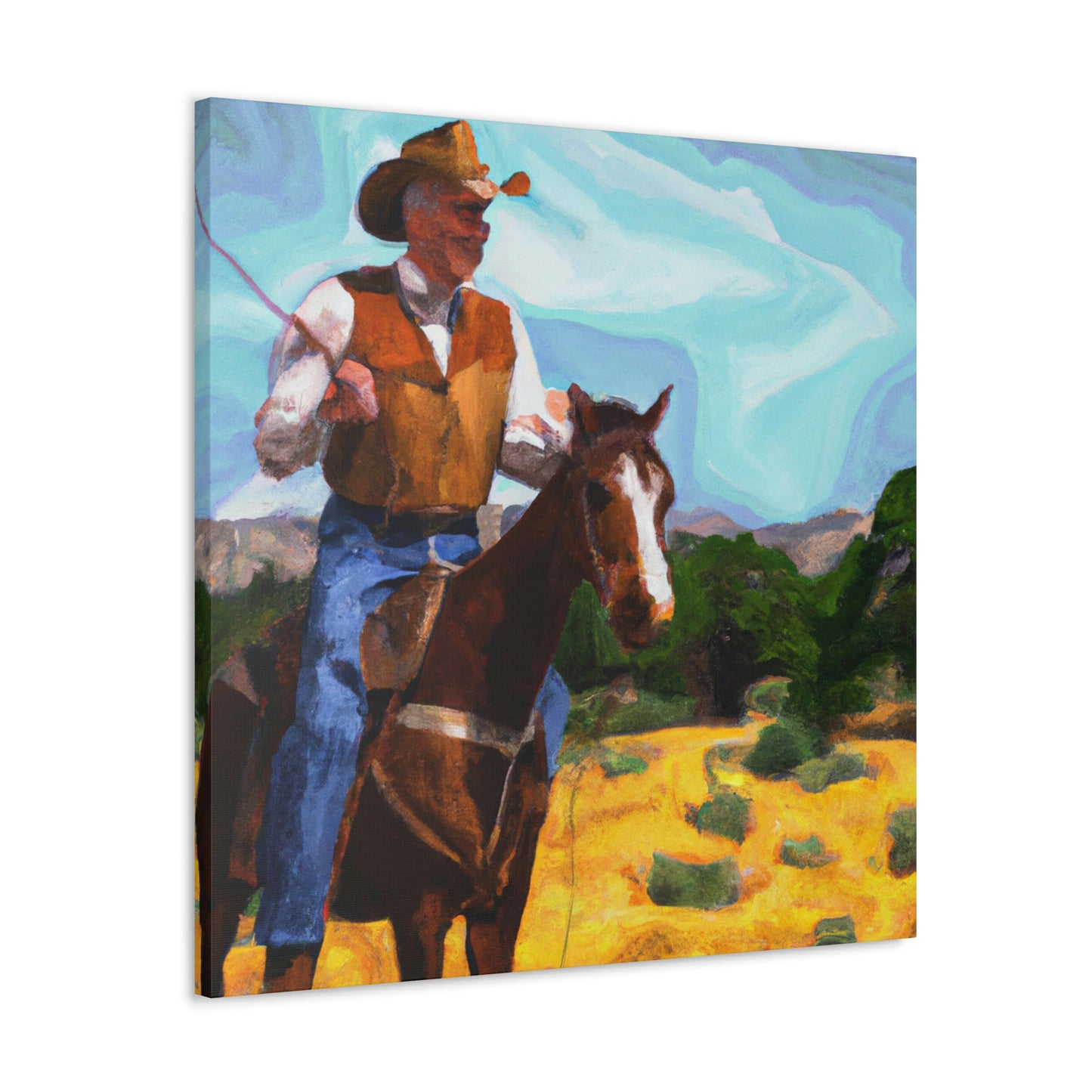 "Cowboy On The Range" - Canvas