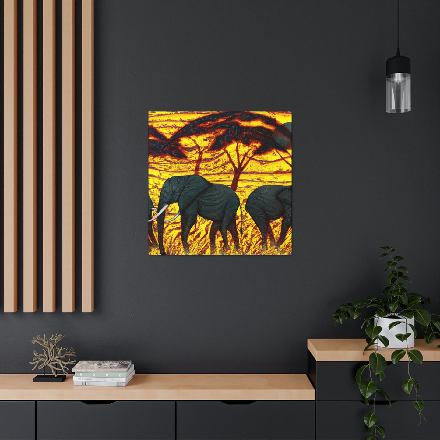 Elephant Afternoon Delight - Canvas