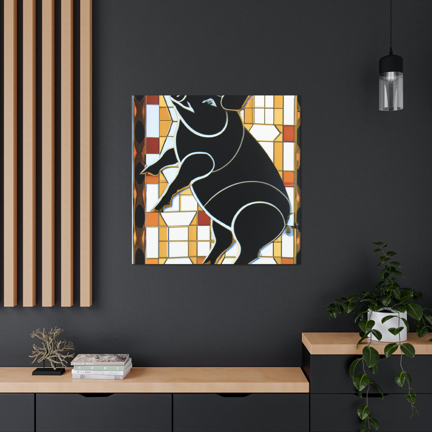 "Ceramic Cosmic Piglet" - Canvas