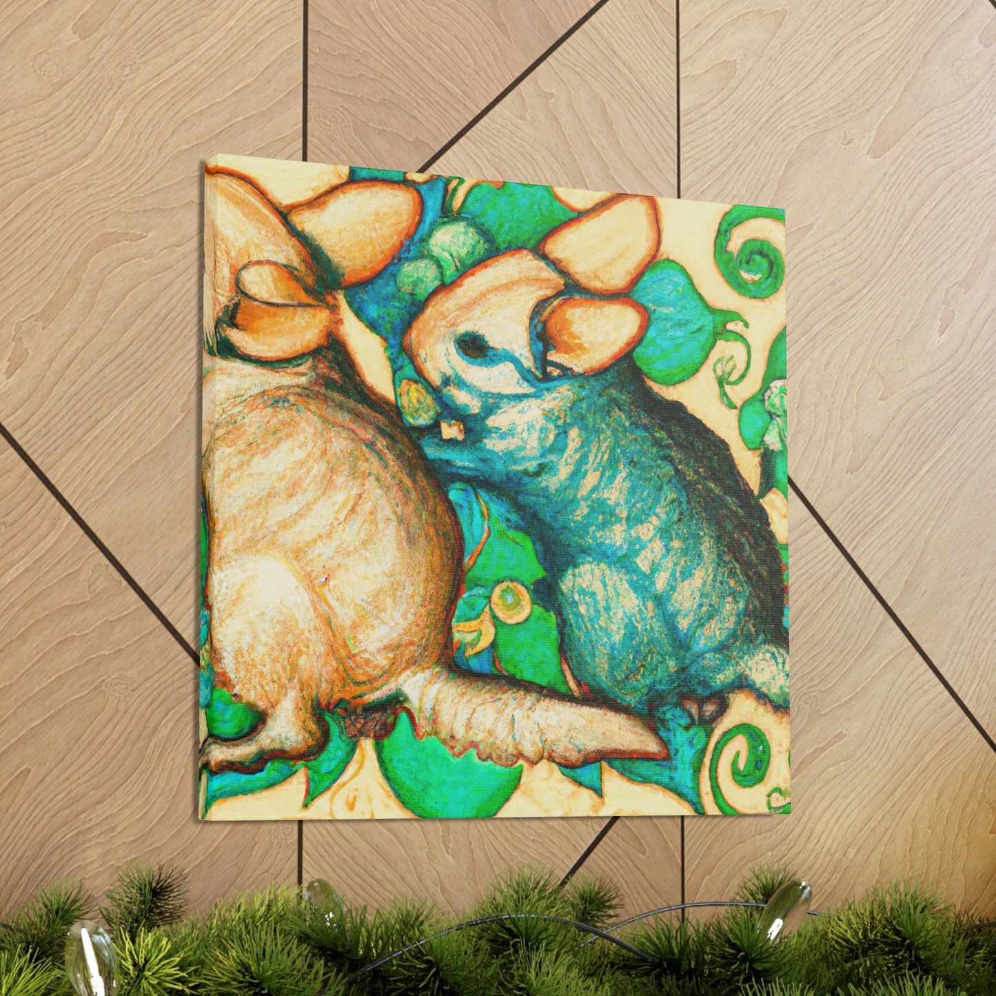 Chinchillas in Bloom - Canvas