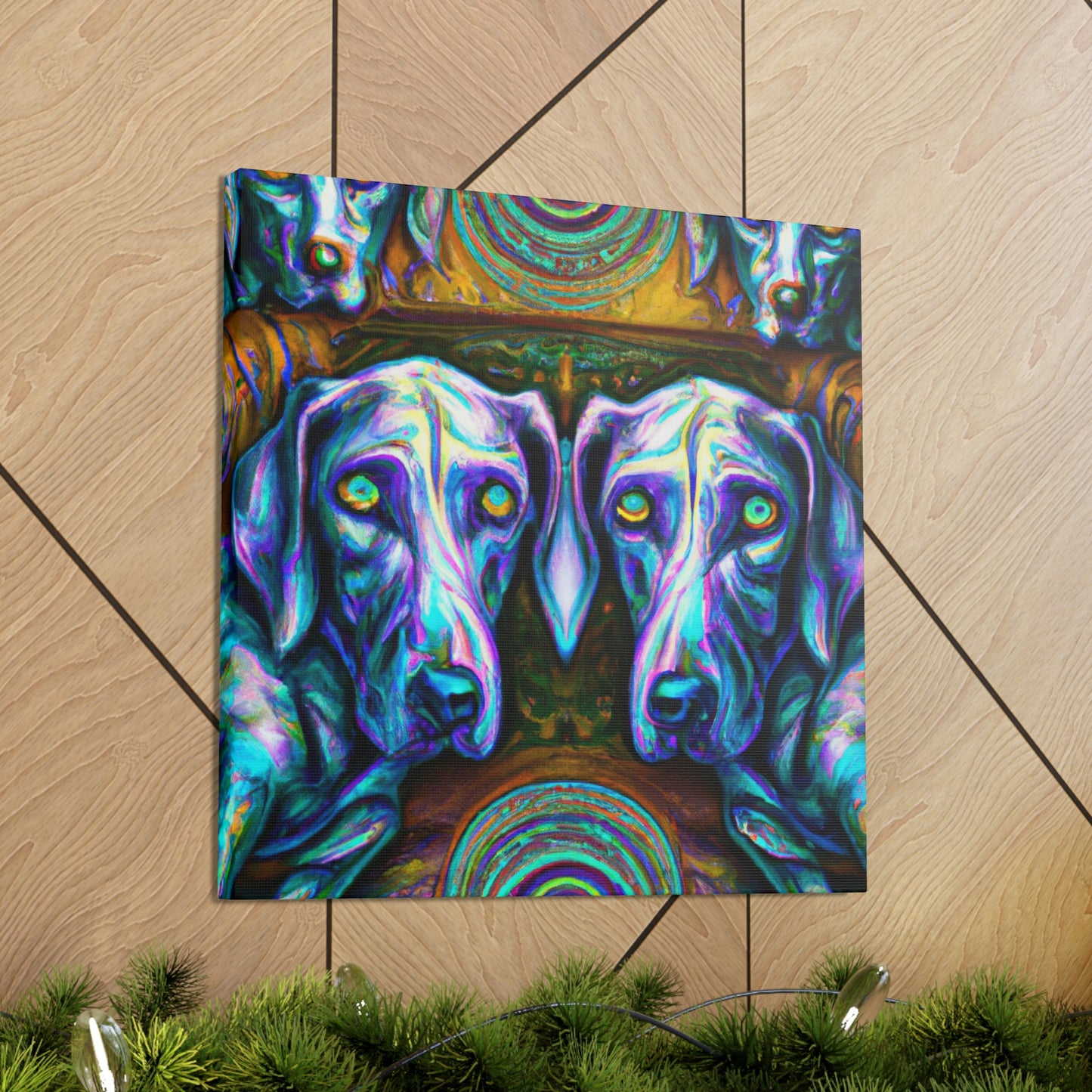 "Weimaraner in Moonlight" - Canvas