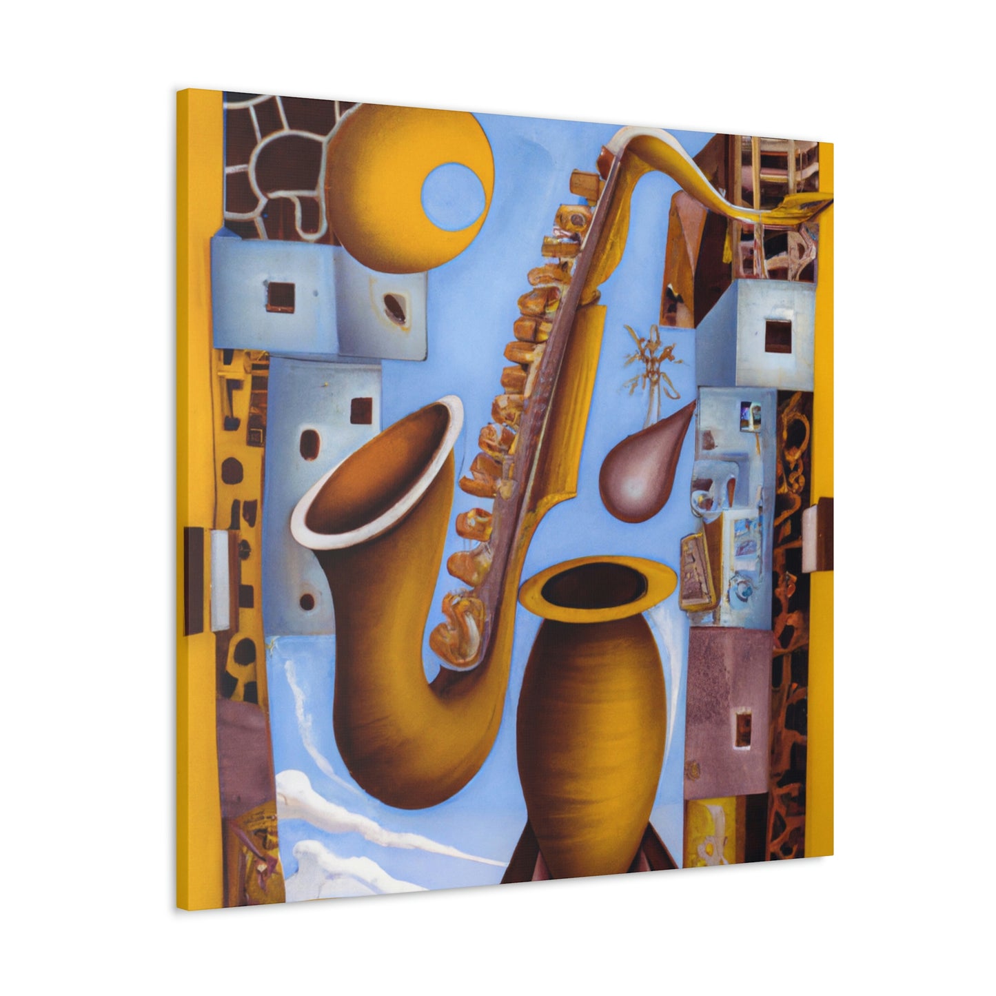 Saxophone in Spirals - Canvas