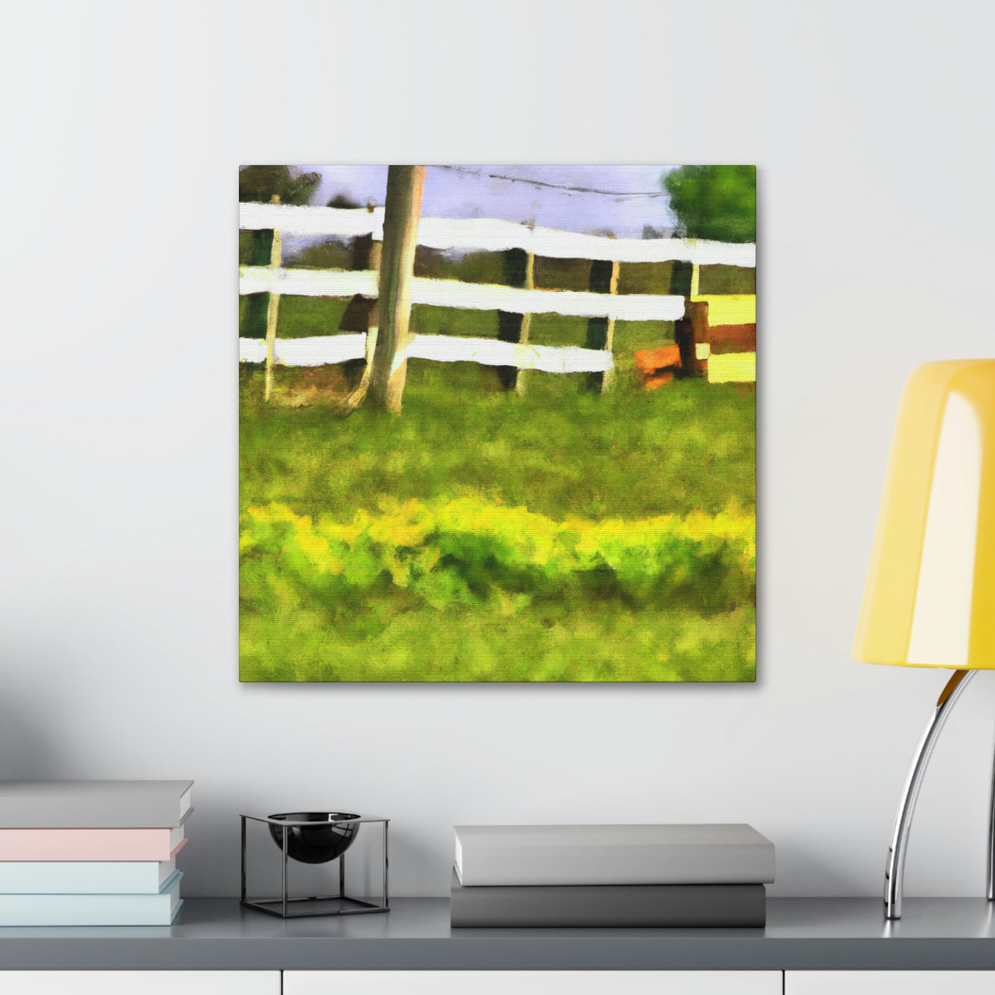 "Barnyard Fence Harmony" - Canvas