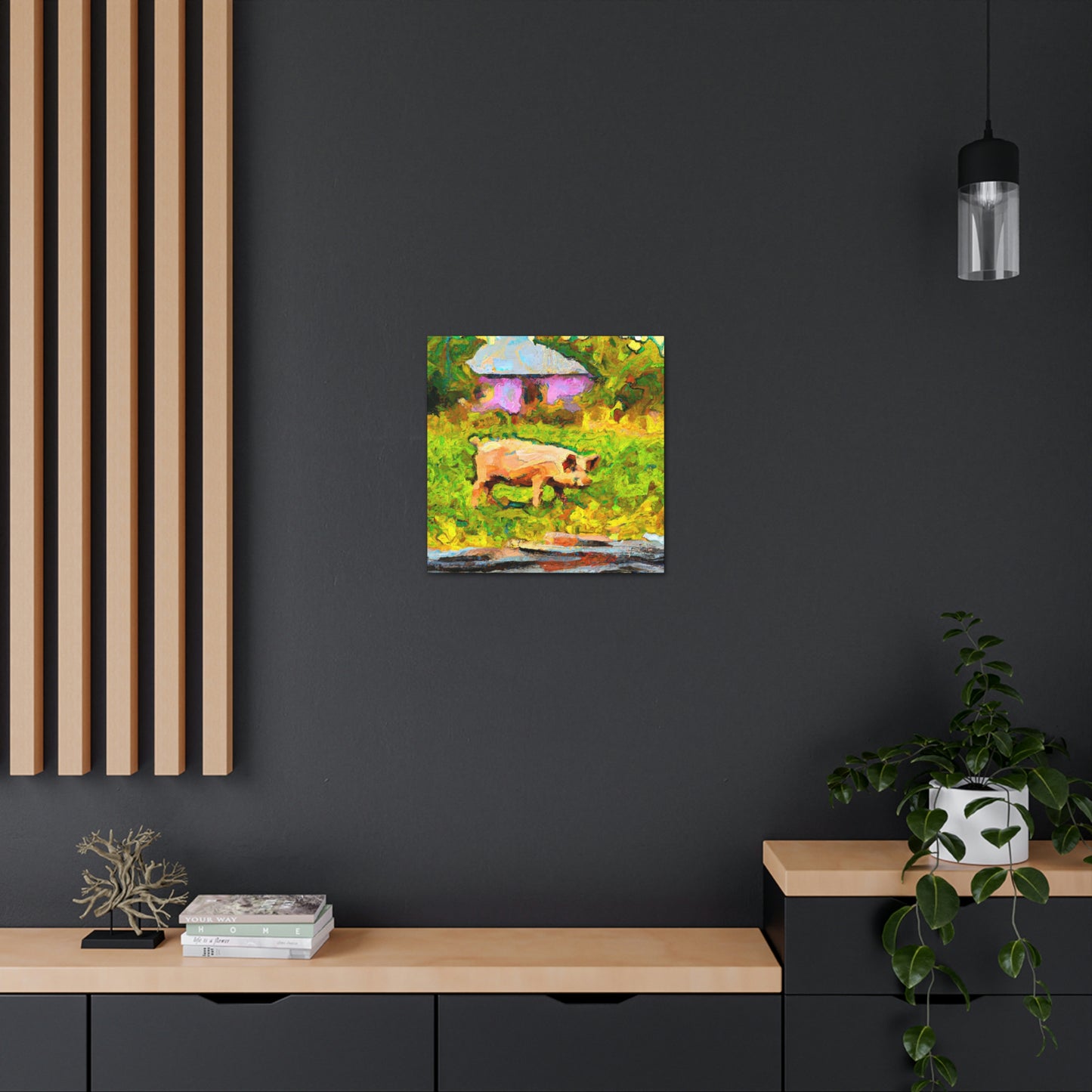 "Pig in Impressionism" - Canvas