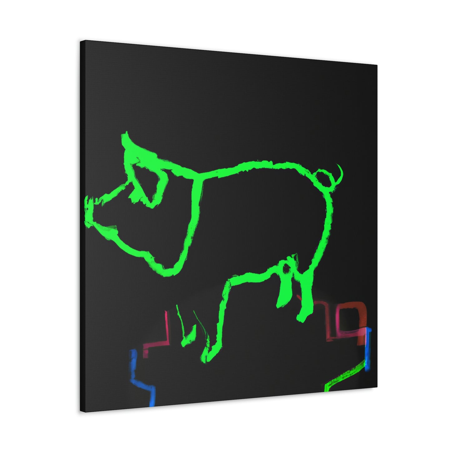 "Pig with Paunchy Pride" - Canvas