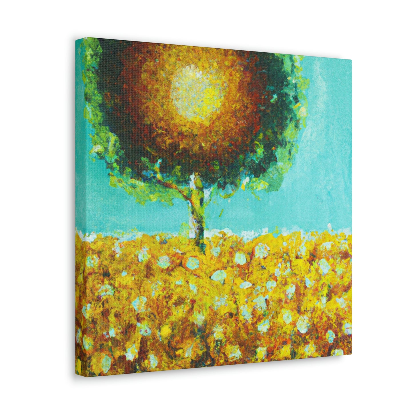 "Golden Sunflower Joy" - Canvas