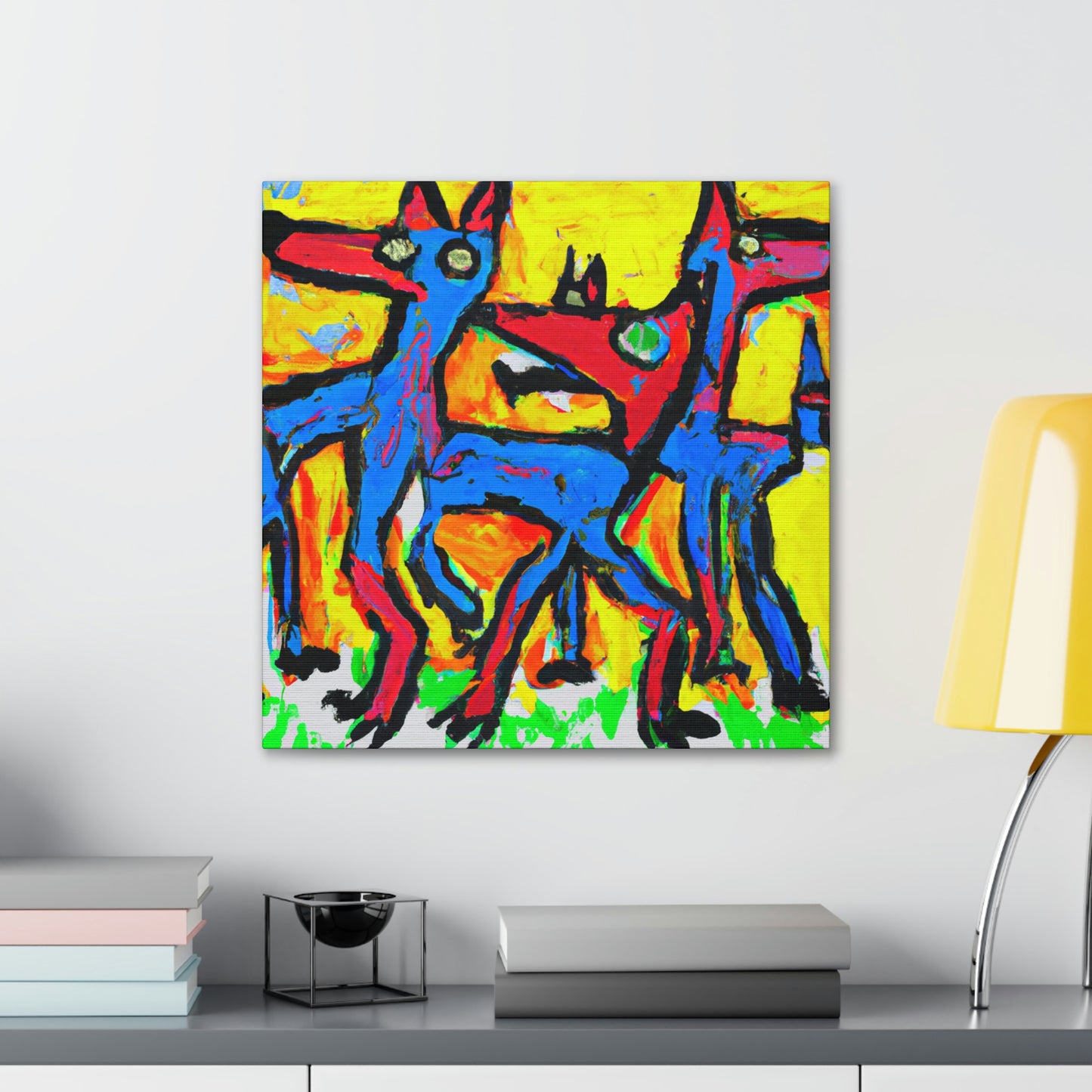 Coyotes in Expressionism - Canvas