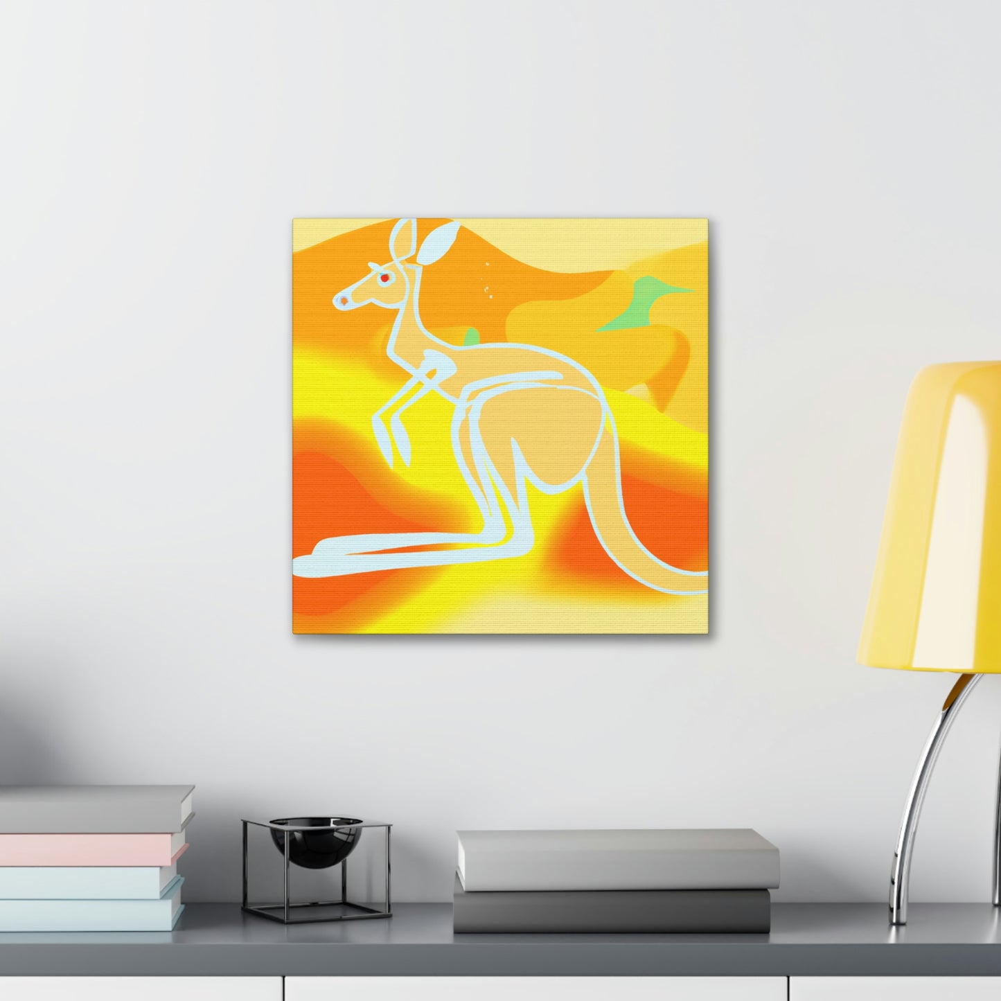 Kangaroo's Living Vividly - Canvas