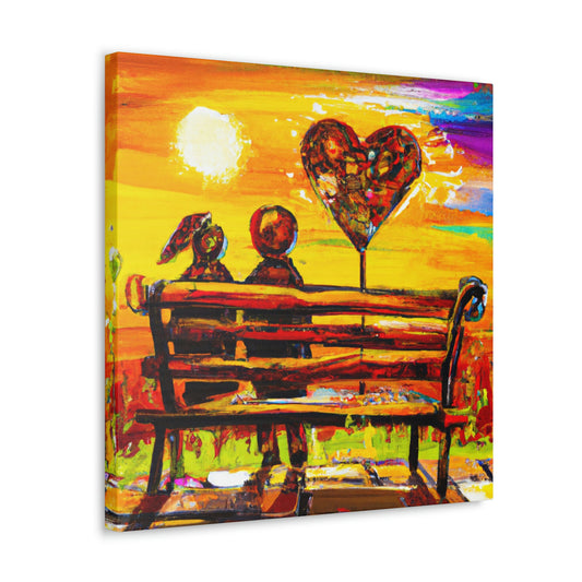 "Love's Embrace Bench" - Canvas