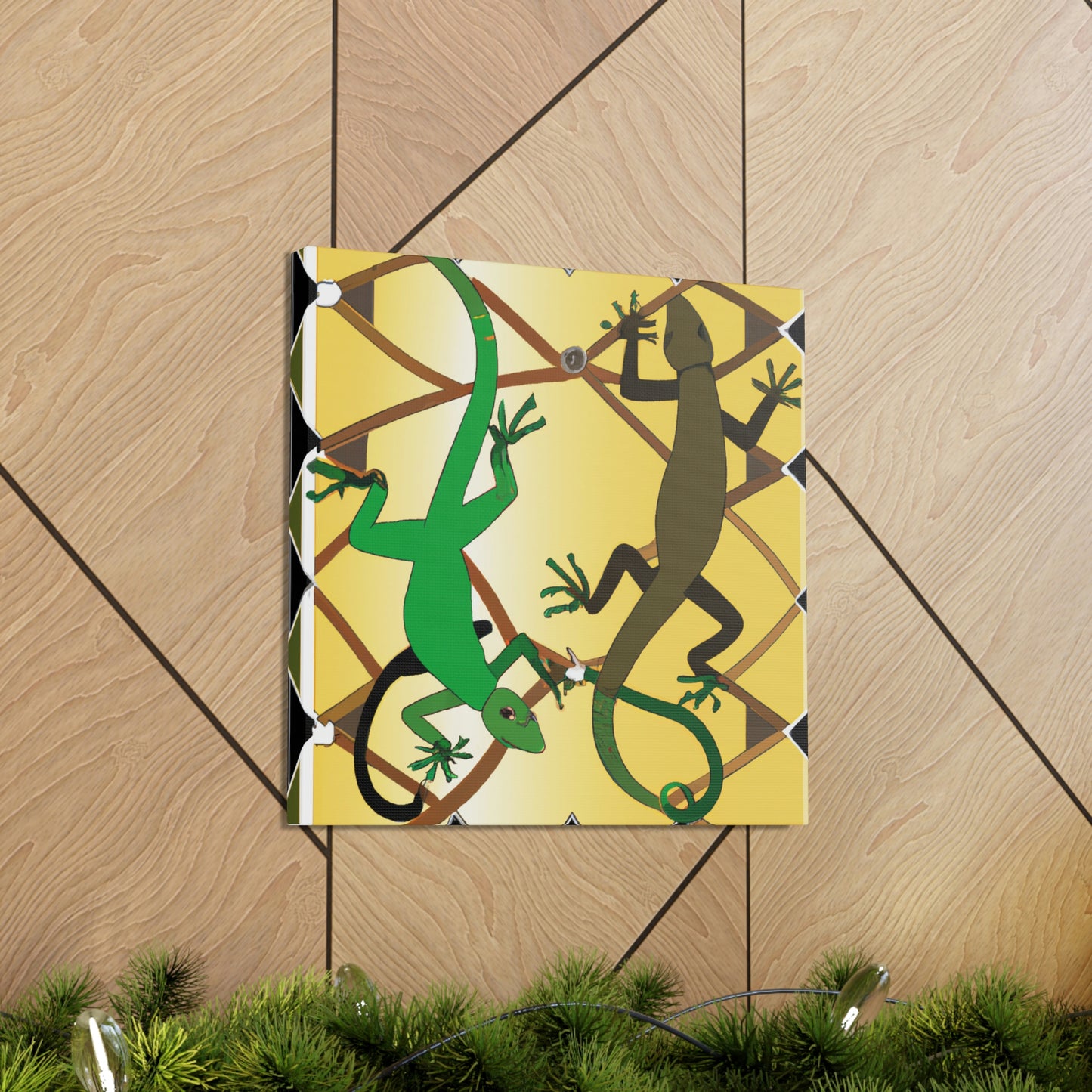 Lizards in Deco Style - Canvas