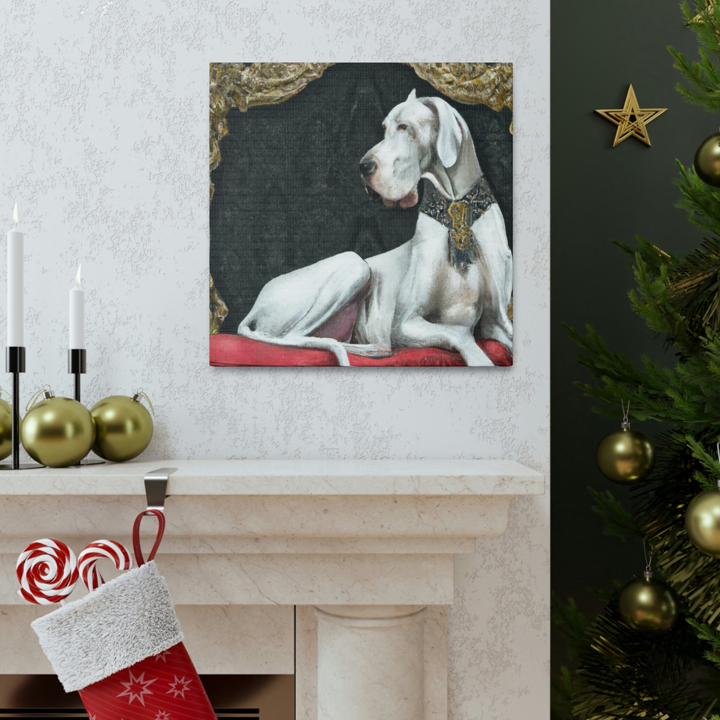 Great Dane in Rococo - Canvas