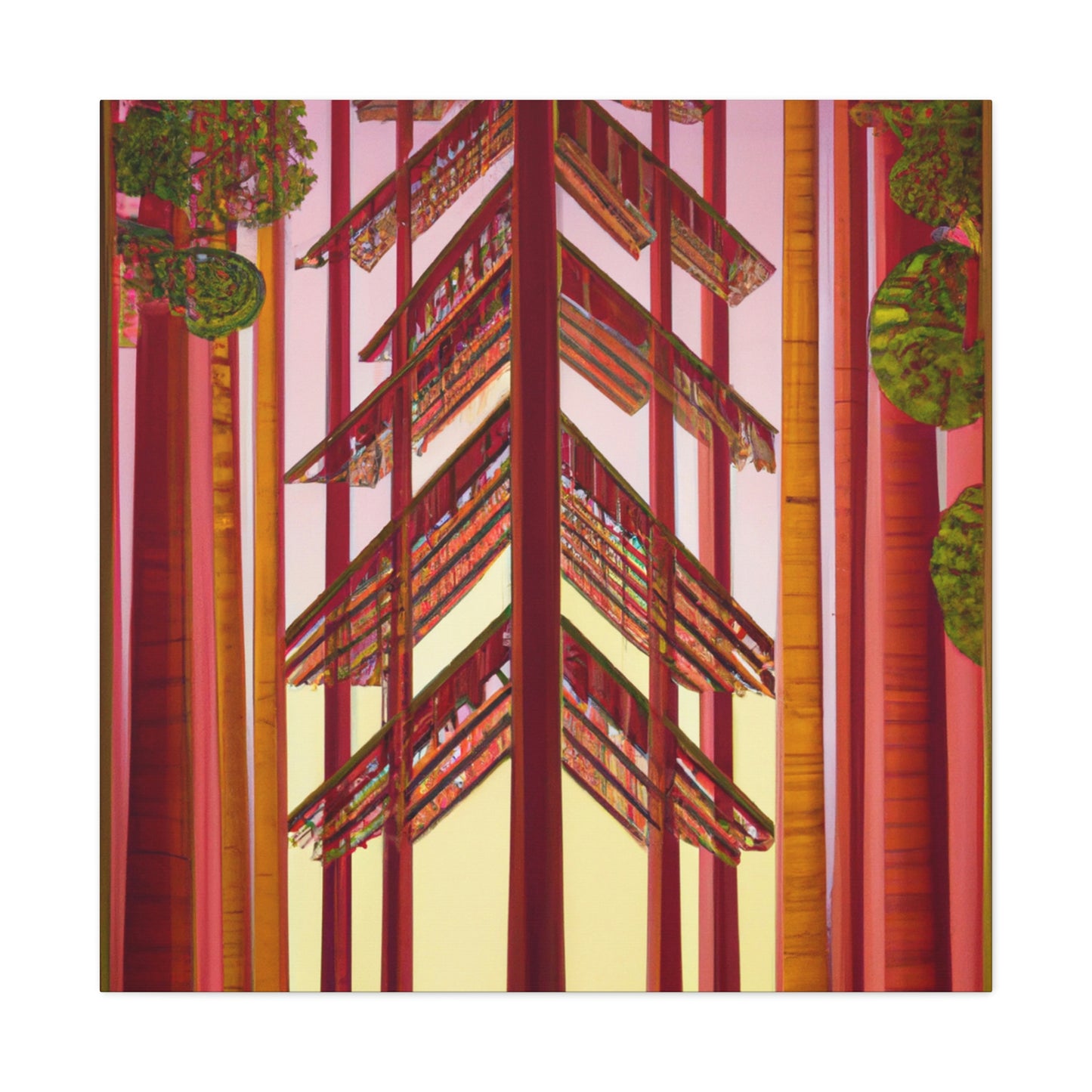 "Futuristic Redwood Monument" - Canvas