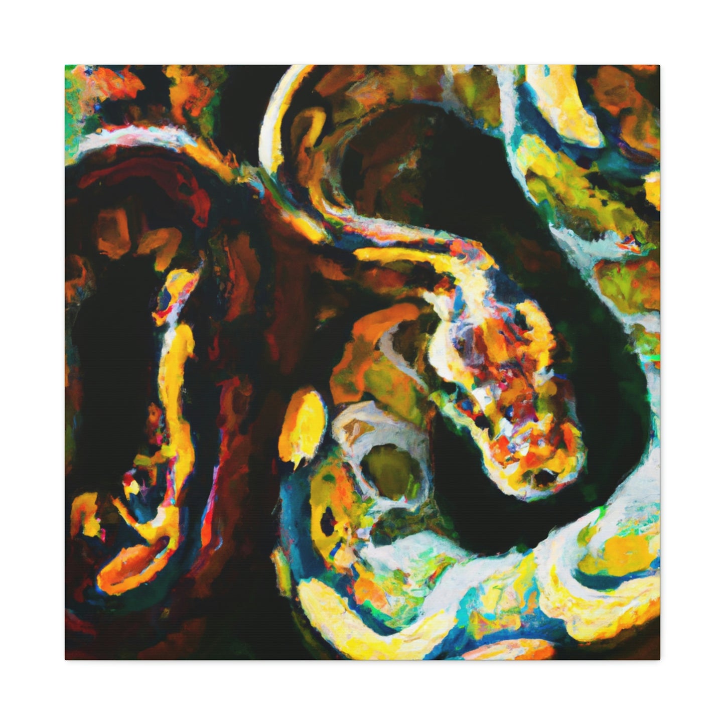 "Ball Python Reflection 1940" - Canvas