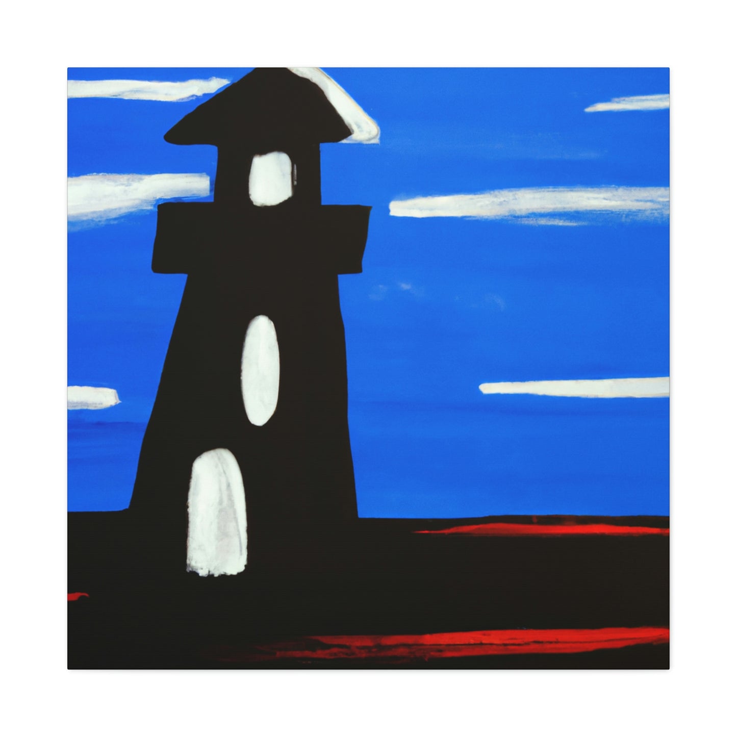 "Lighthouse in Monochrome" - Canvas