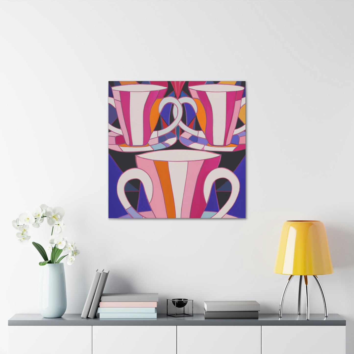 "Tea Cup Symphony" - Canvas