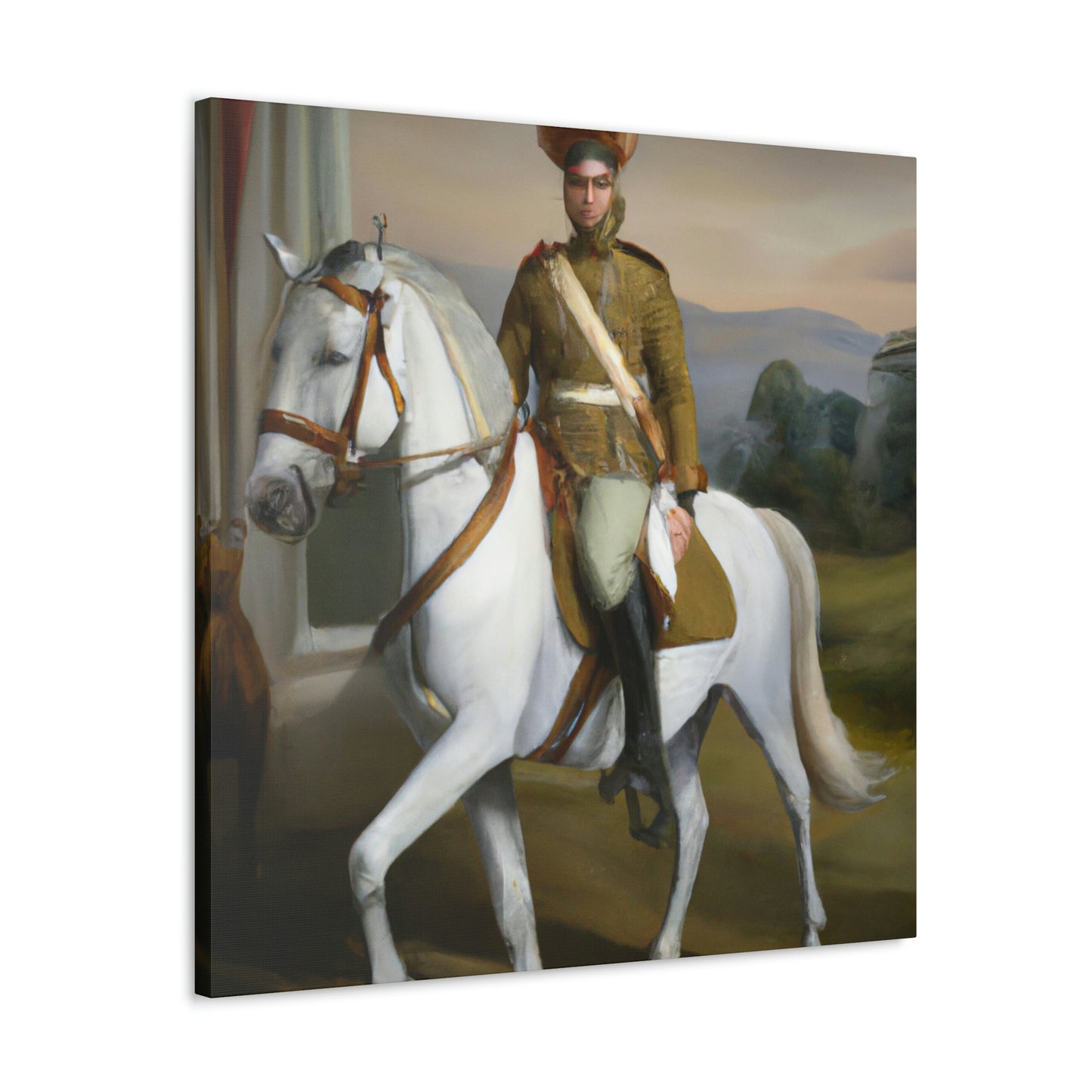 Galloping Cavalryman. - Canvas