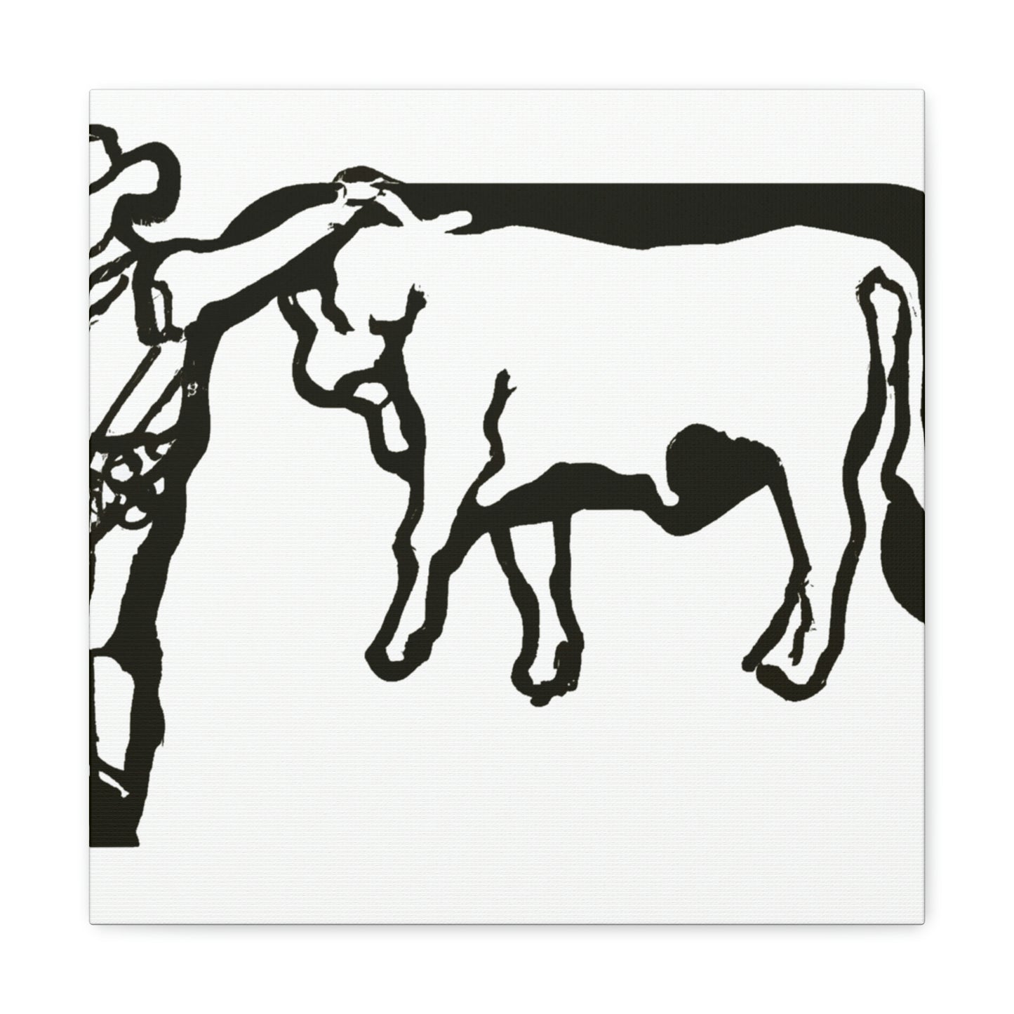 Branding Cattle Abstract - Canvas