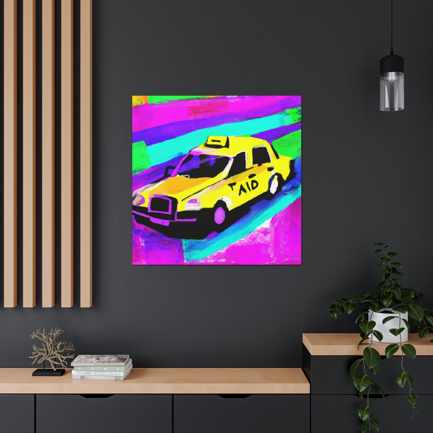 "Ride in Yellow Taxi" - Canvas