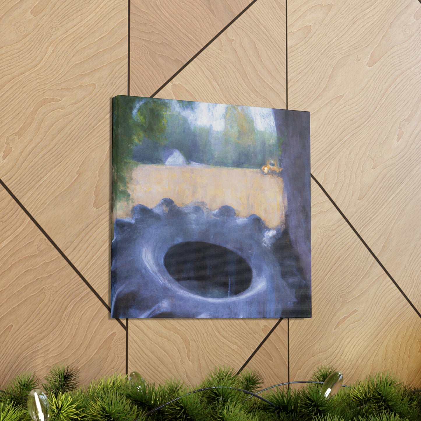 "Tractor Tire Dreamscape" - Canvas