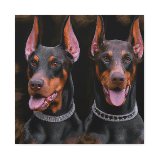 "Dobermans in Dreamscape" - Canvas