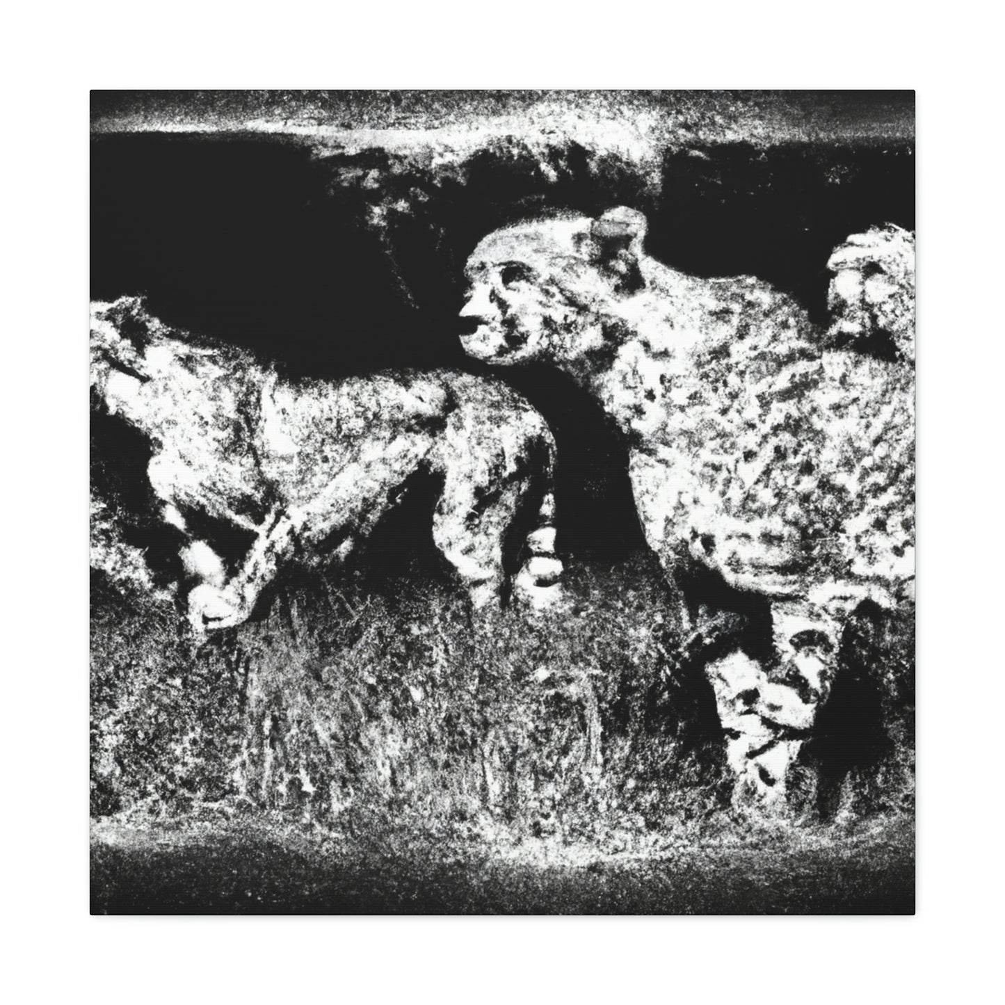 Cheetah in Abstract Form - Canvas