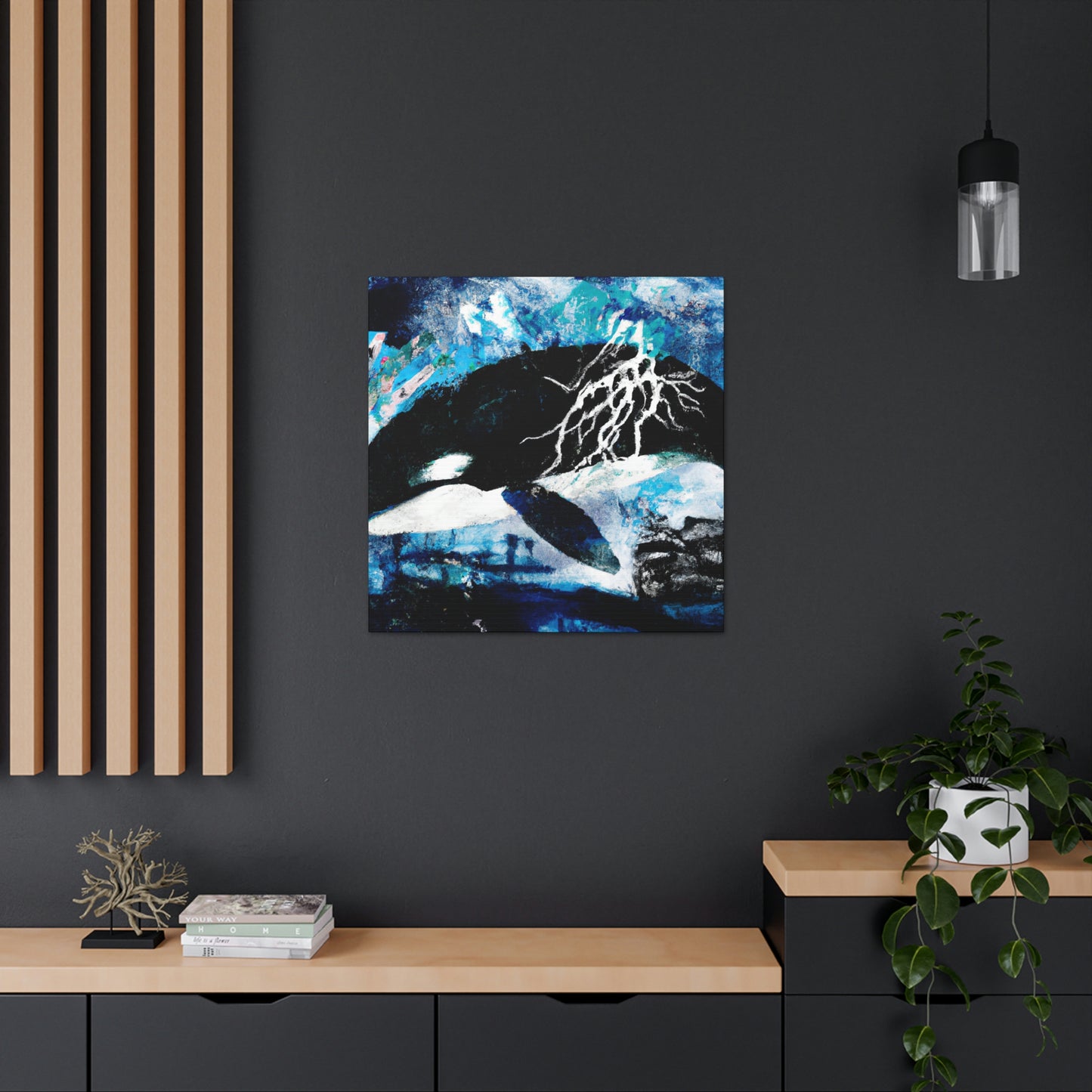 Whale in Abstract Form - Canvas