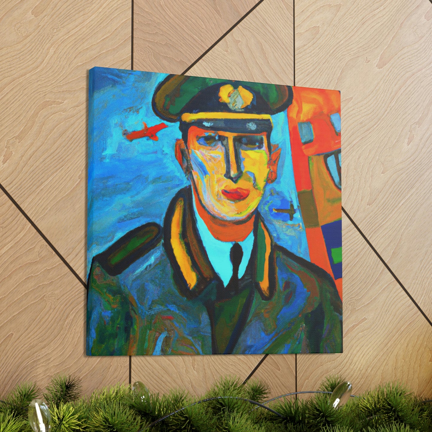 Navy Pilot in Fauve - Canvas