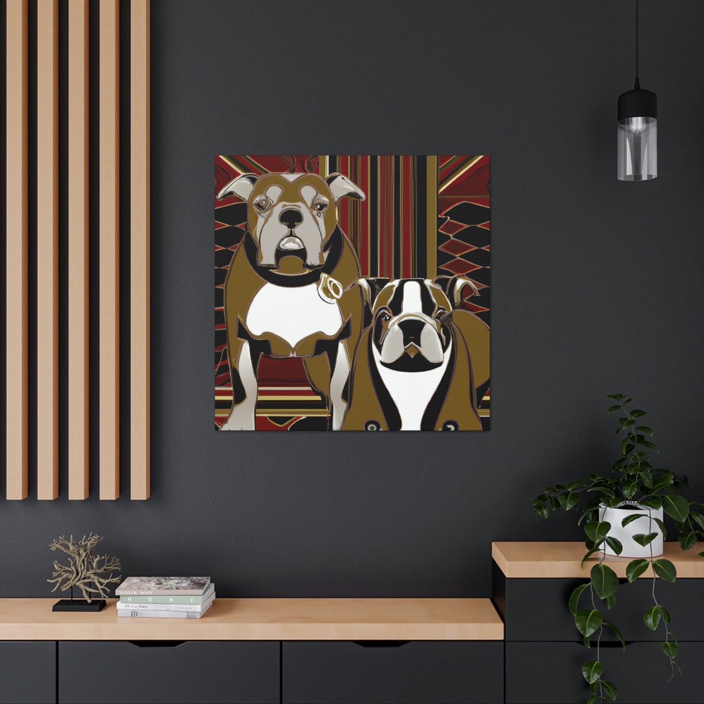 "Bulldog's Deco Grandeur" - Canvas