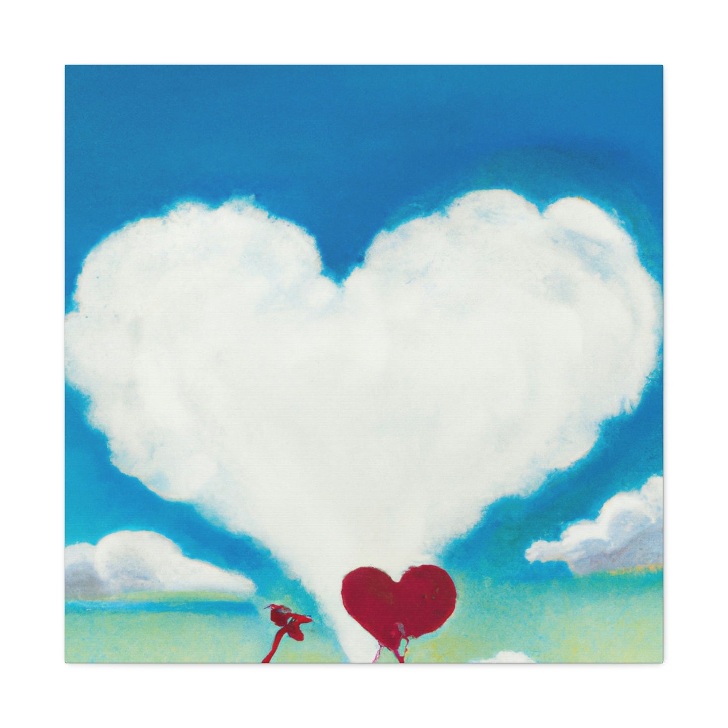 "Heart-Shaped Freedom Cloud" - Canvas