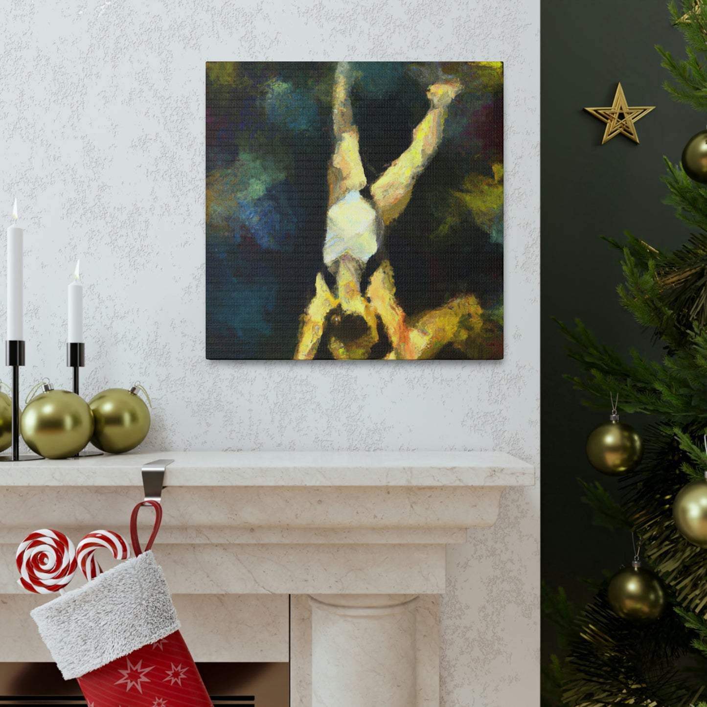 "Gymnasts in Motion" - Canvas