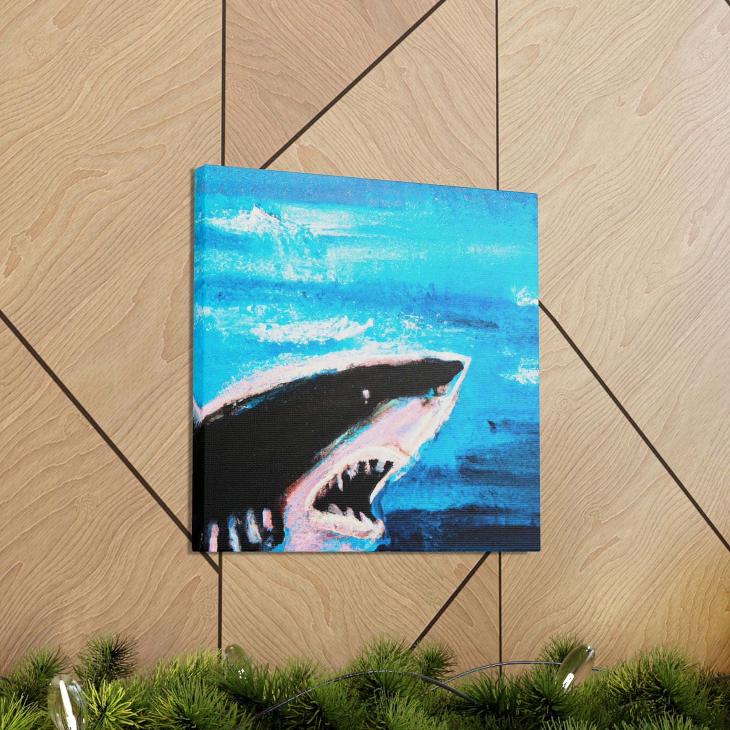 "Dangerous White Shark" - Canvas