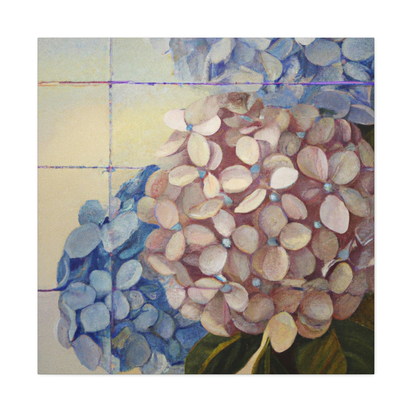 "Lush Deco Hydrangeas" - Canvas