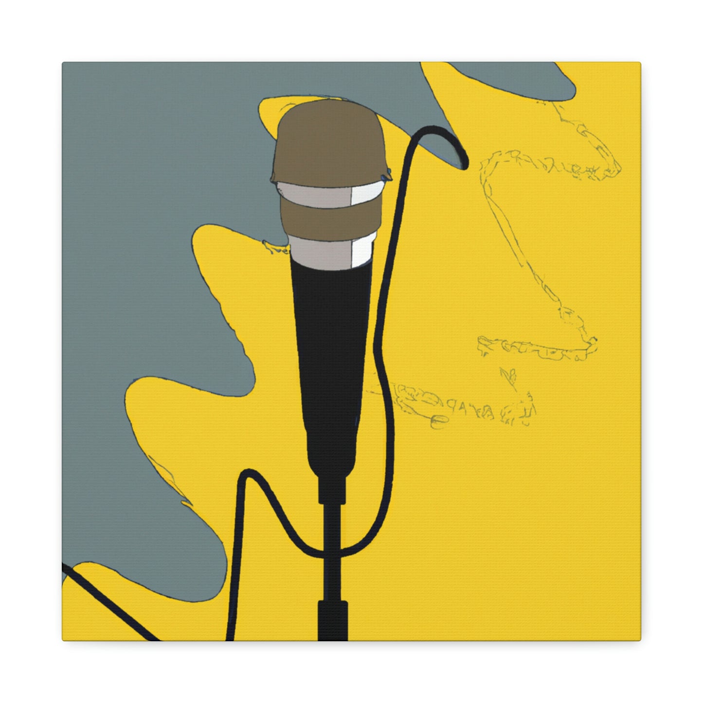 "Microphone Minimalism". - Canvas