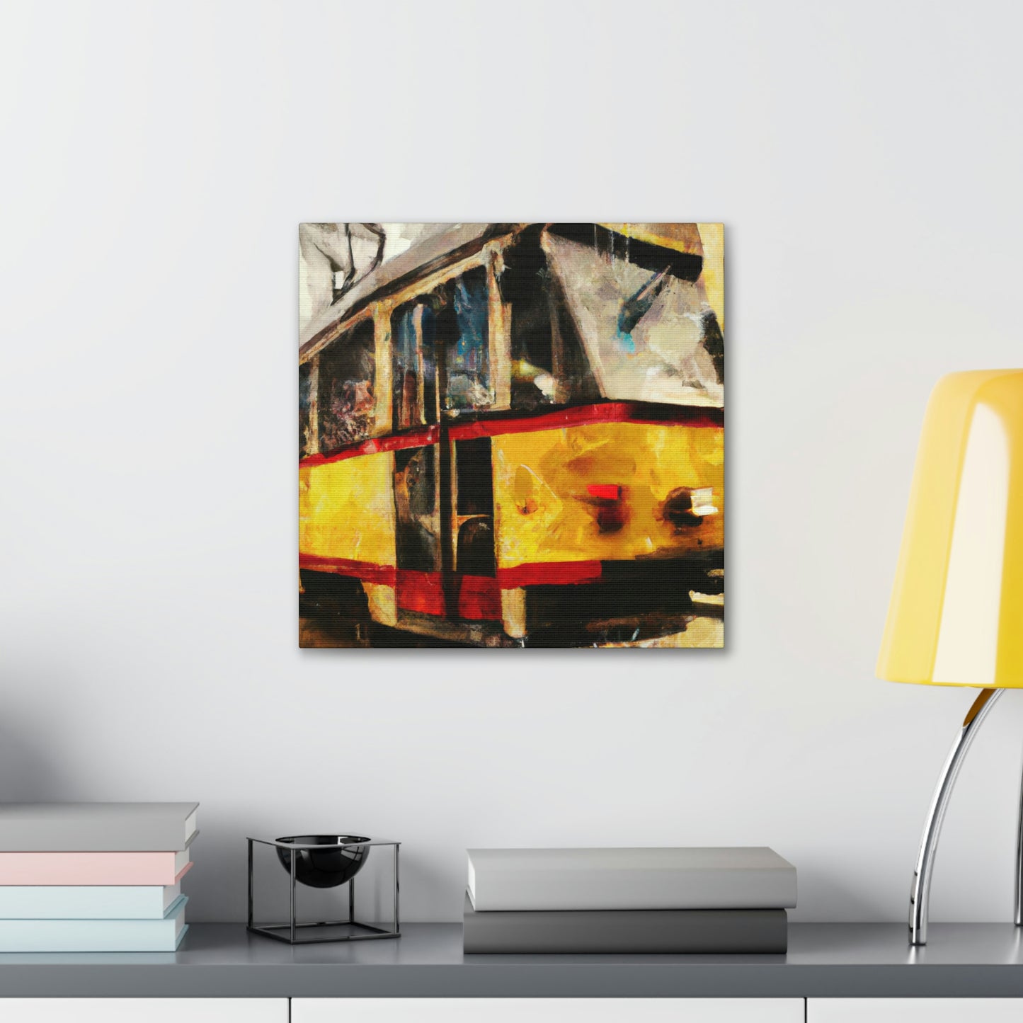 Tram in the Night - Canvas