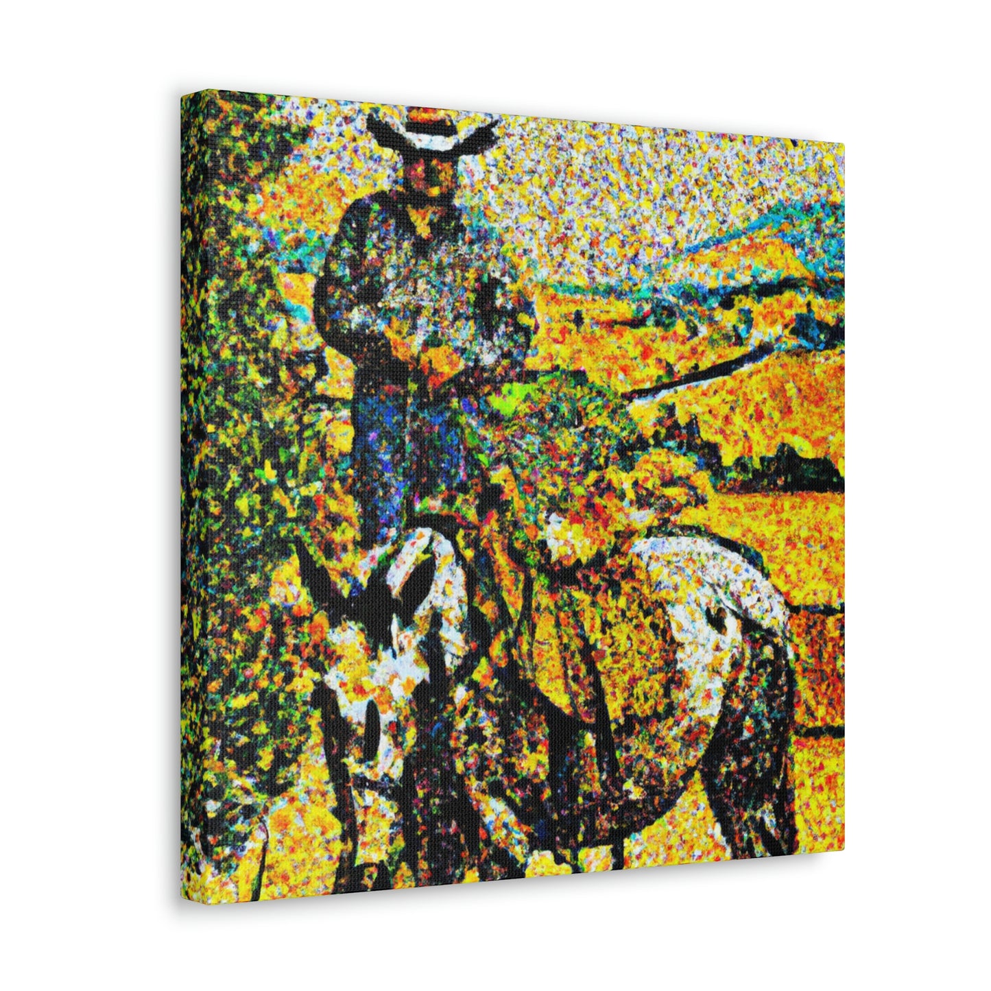 "Farm Life in Pointillism" - Canvas