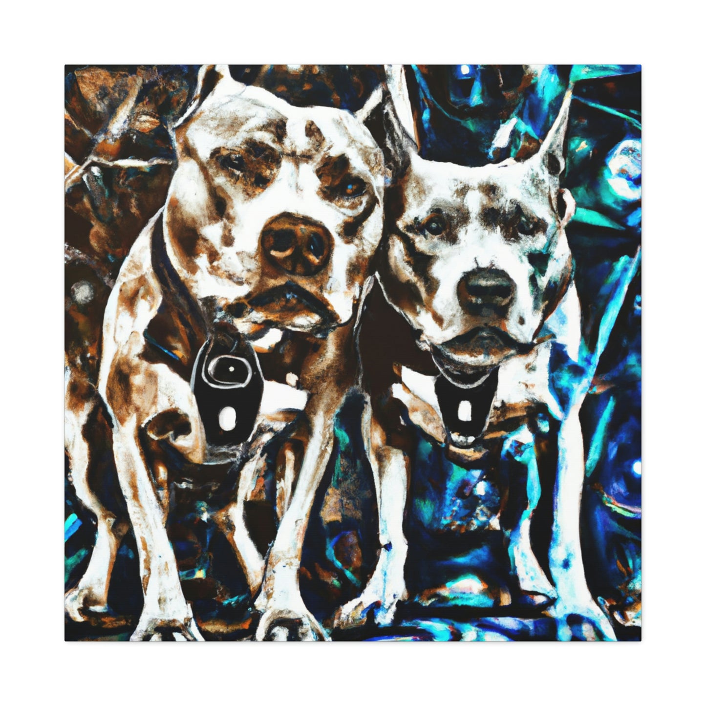 "Pitbull Dreams Surreal" - Canvas